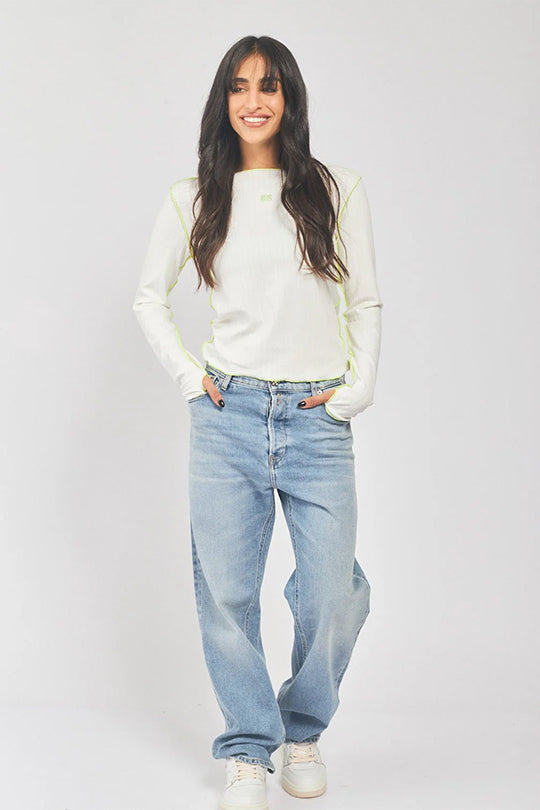 ג'ינס Jaylie בגזרה רחבה נשים