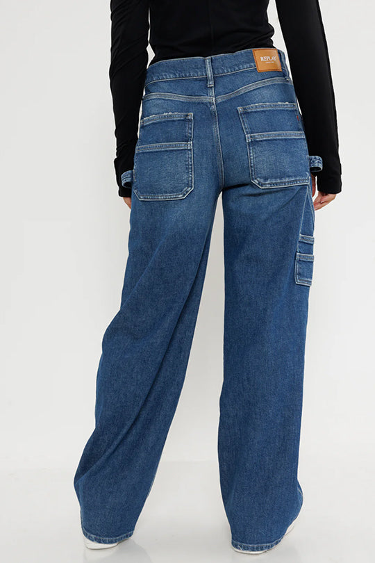 ג'ינס רחב WA526 כחול כהה
