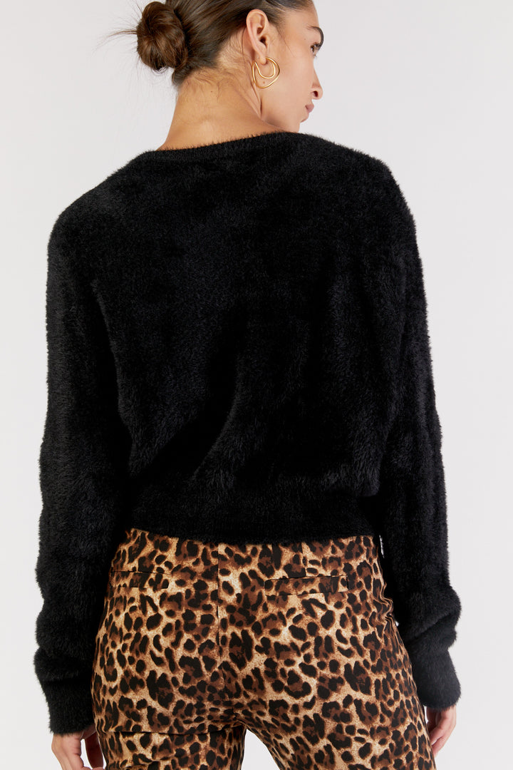 חולצת W Zipped בצבע שחור