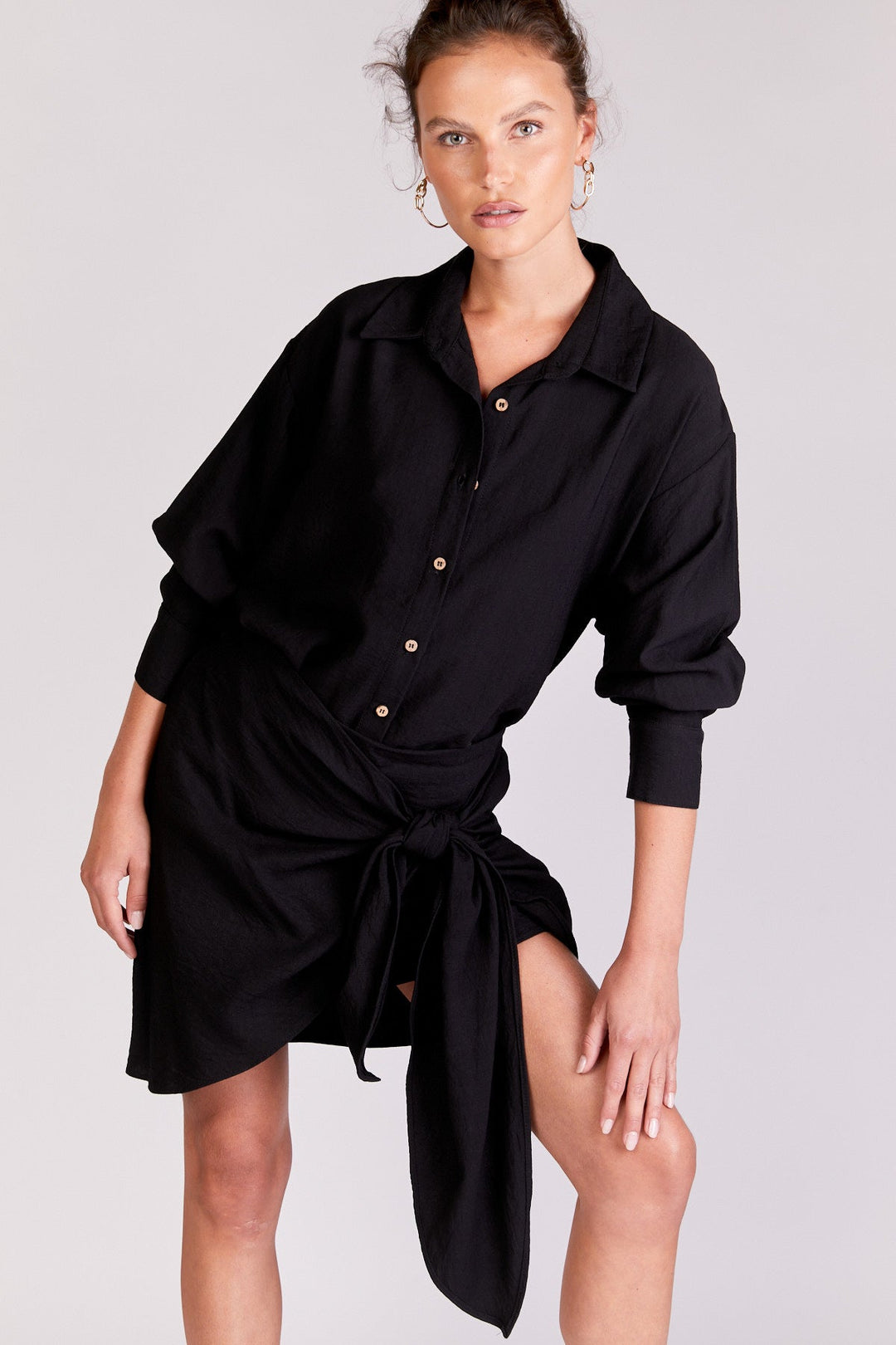 חצאית פאלם בצבע שחור - Neta Efrati