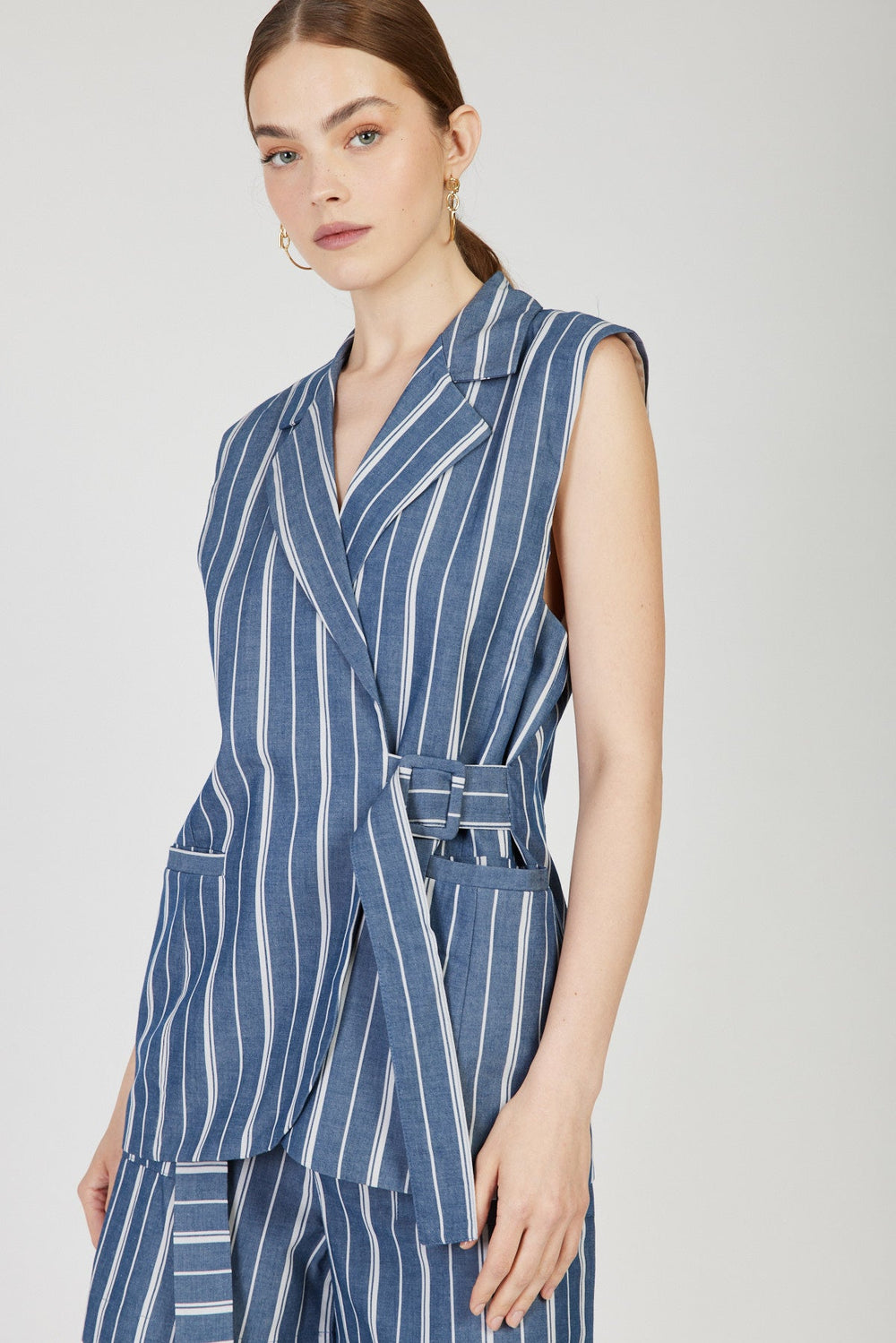 ELGON VEST RAZILI STUDIO פסים ג'ינס 451 - Razili Studio
