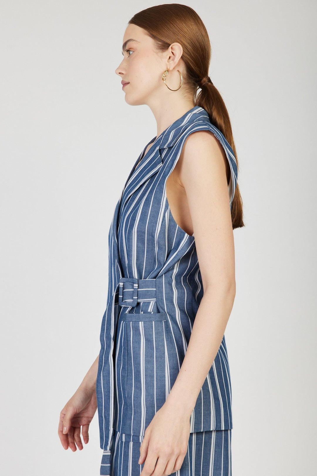 ELGON VEST RAZILI STUDIO פסים ג'ינס 451 - Razili Studio