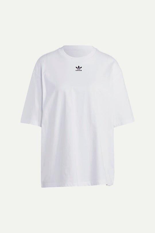 טי שירט קצרה בצבע לבן עם לוגו - Adidas