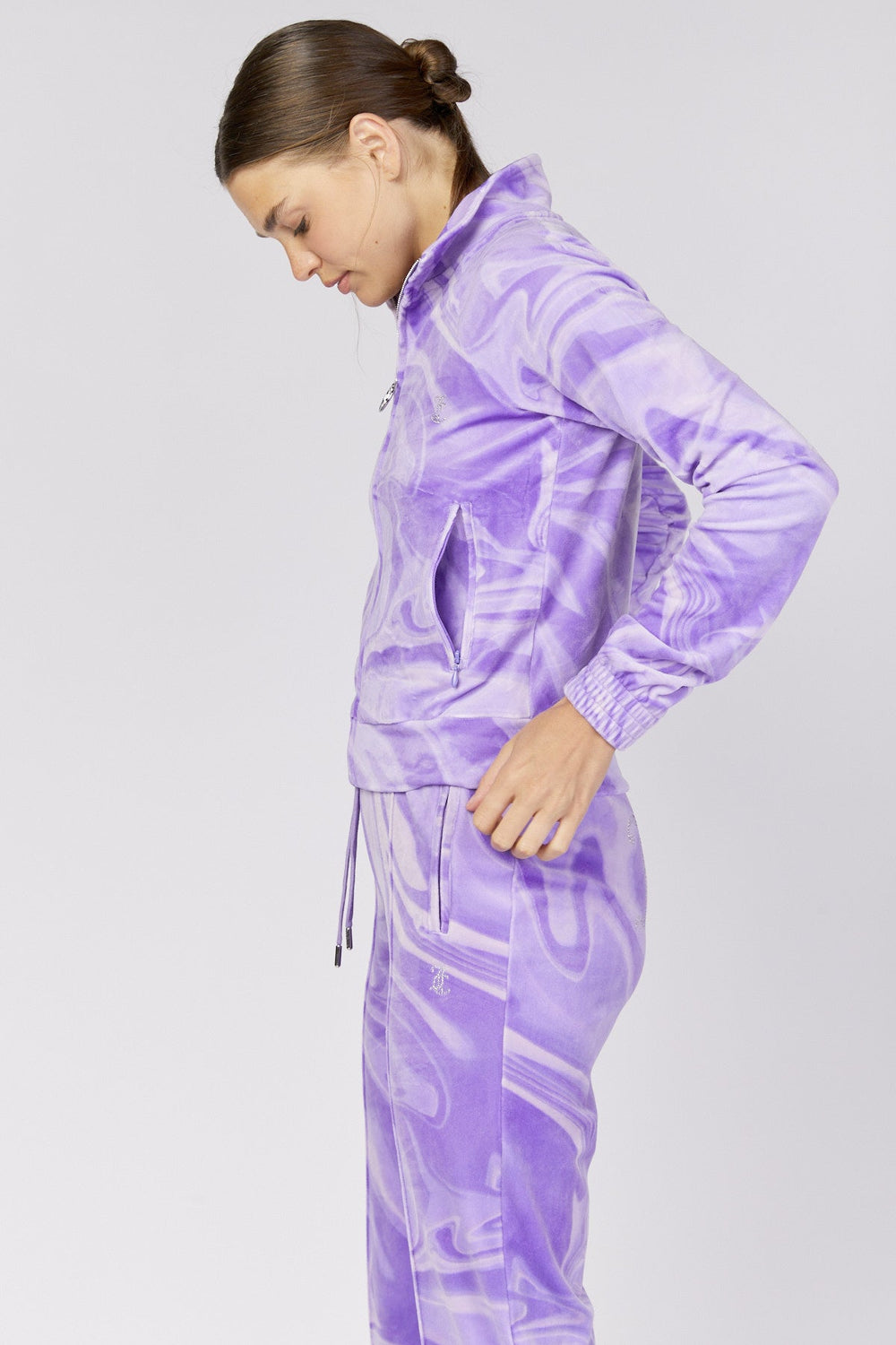 קפוצ'ון D Diamante בצבע סגול - Juicy Couture