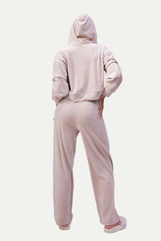 קפוצ'ון Double Faced Velour בצבע חום - Juicy Couture