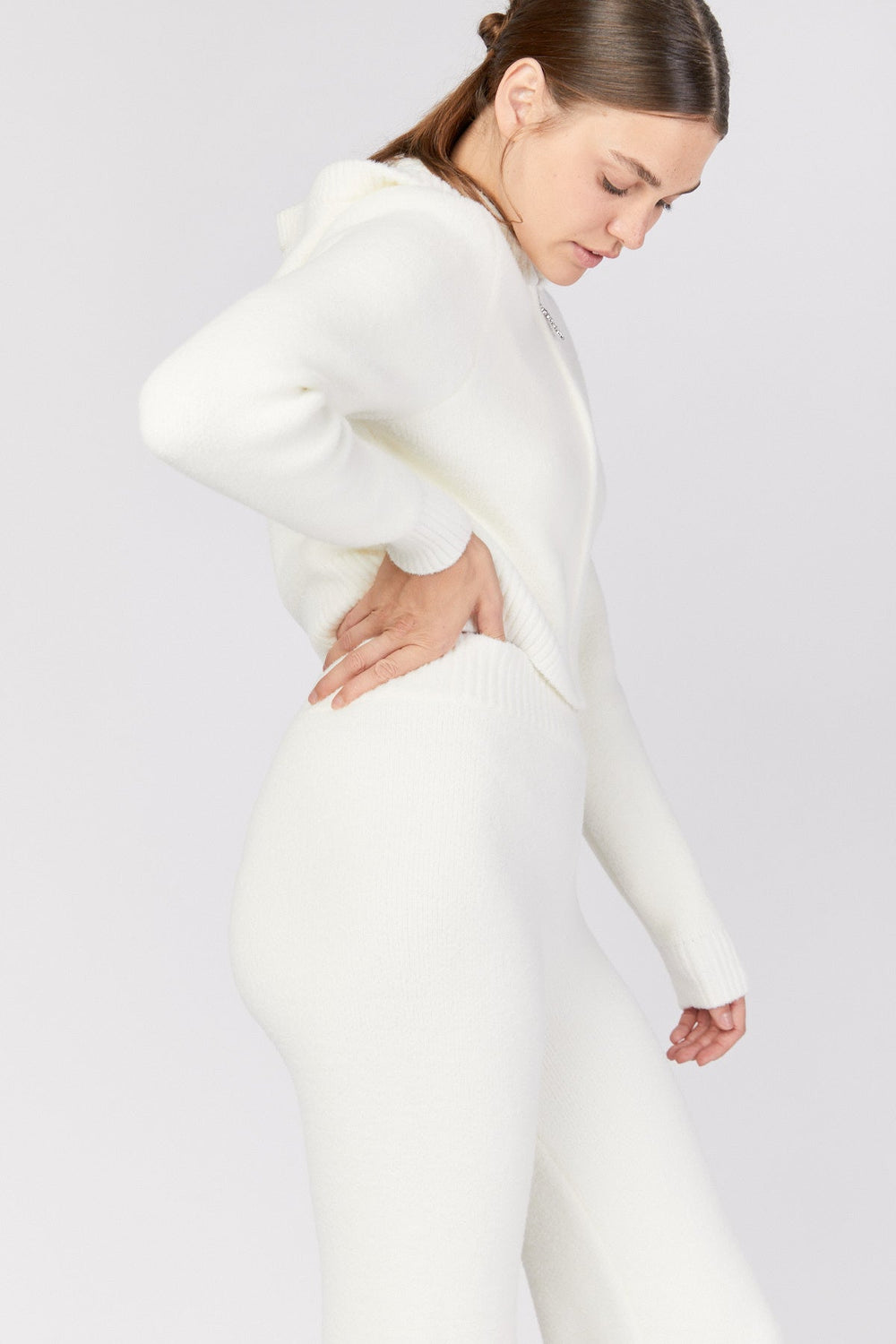 קפוצ'ון Knitted בצבע לבן - Juicy Couture