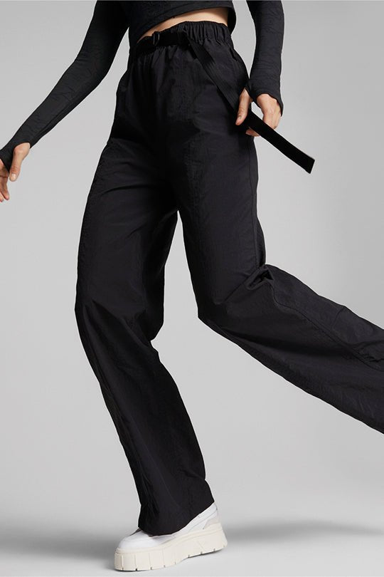 מכנסי טראק רחבים Puma בצבע שחור - Puma