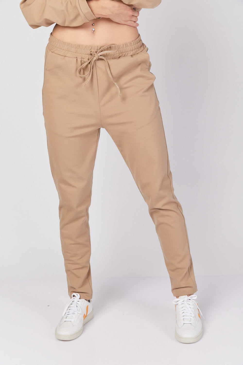 מכנסי סנדרו בצבע חום - Two/Tone