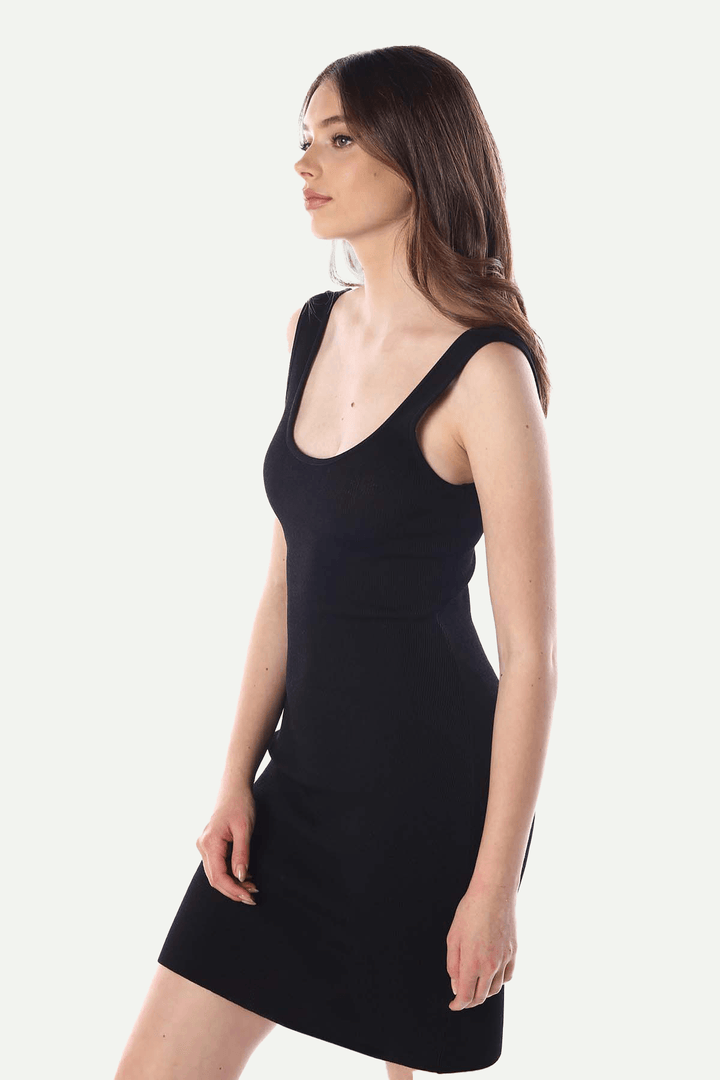 שמלת מיני ריב Juicy Couture בצבע שחור - Juicy Couture