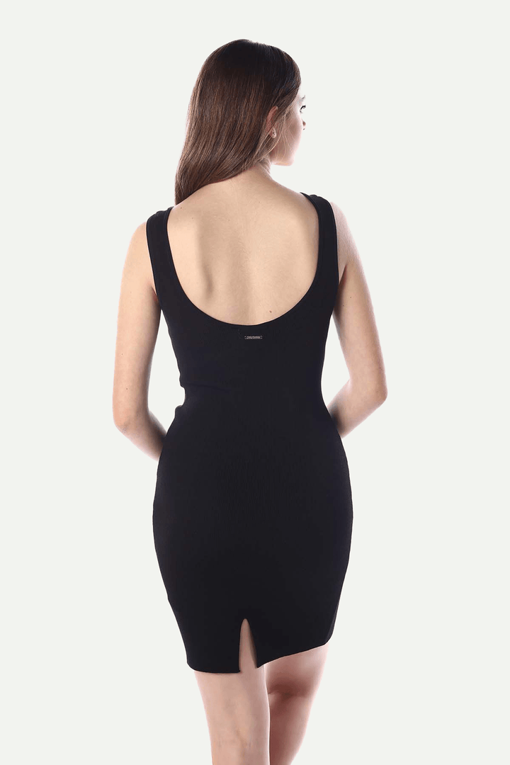 שמלת מיני ריב Juicy Couture בצבע שחור - Juicy Couture