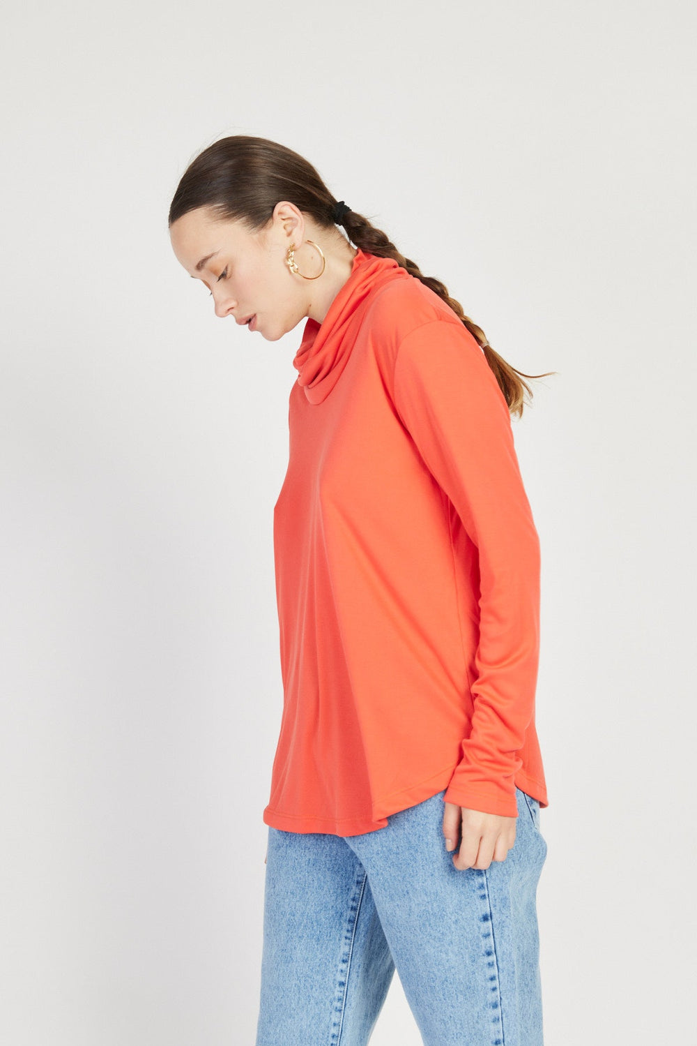 חולצה ארוכה דרייפ גולף רפאל בצבע כתום - Monochrome