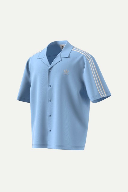 חולצת בייסבול מכופתרת Classics Shirt בצבע תכלת - Adidas