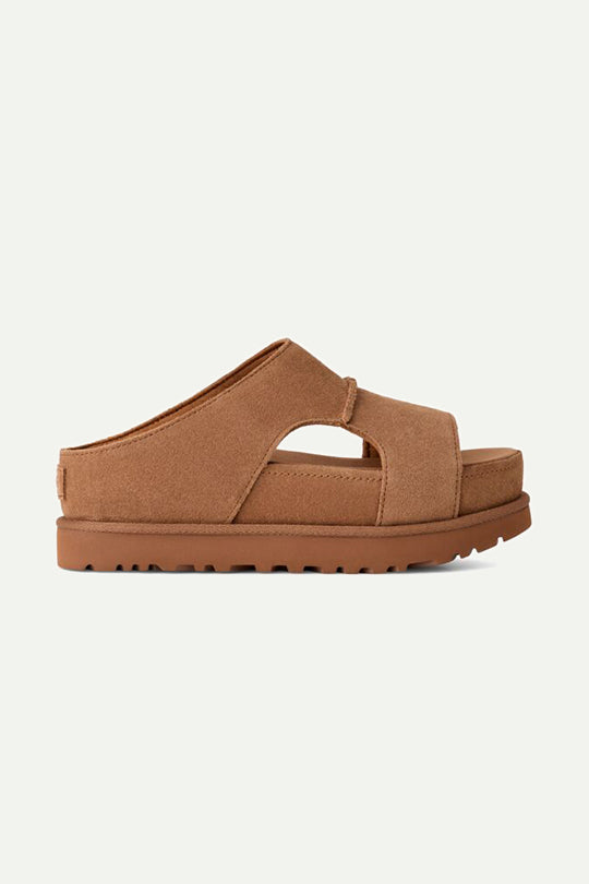 כפכפי פלטפורמה בצבע קאמל