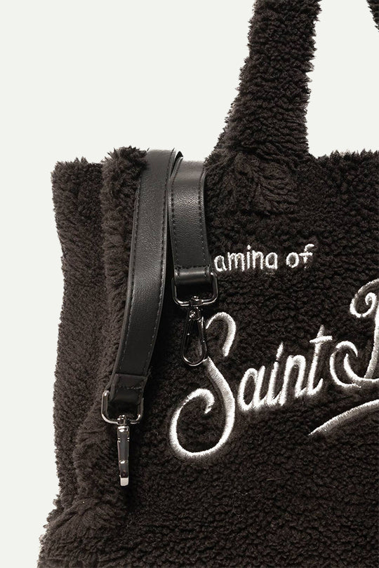 תיק יד בצבע שחור עם רצועה