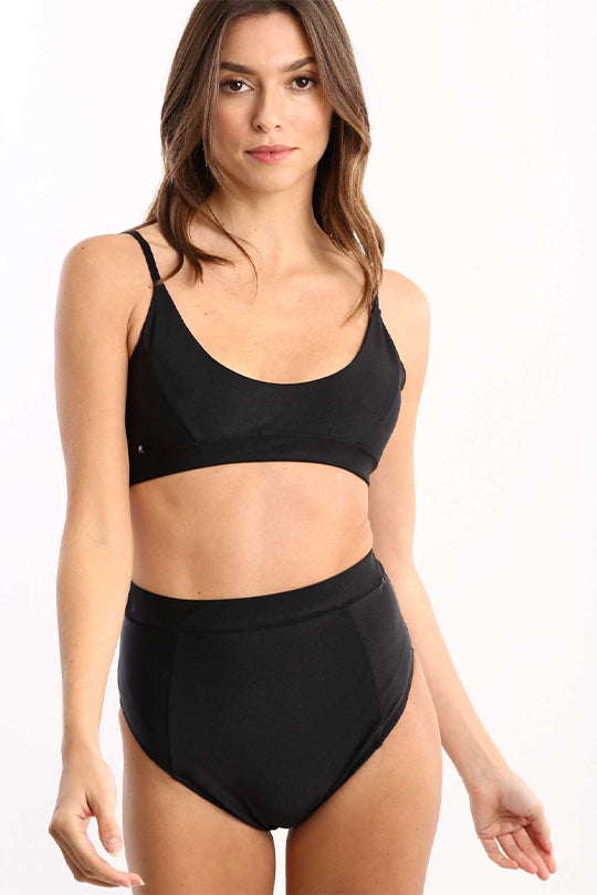 תחתון ביקיני גבוה בצבע שחור