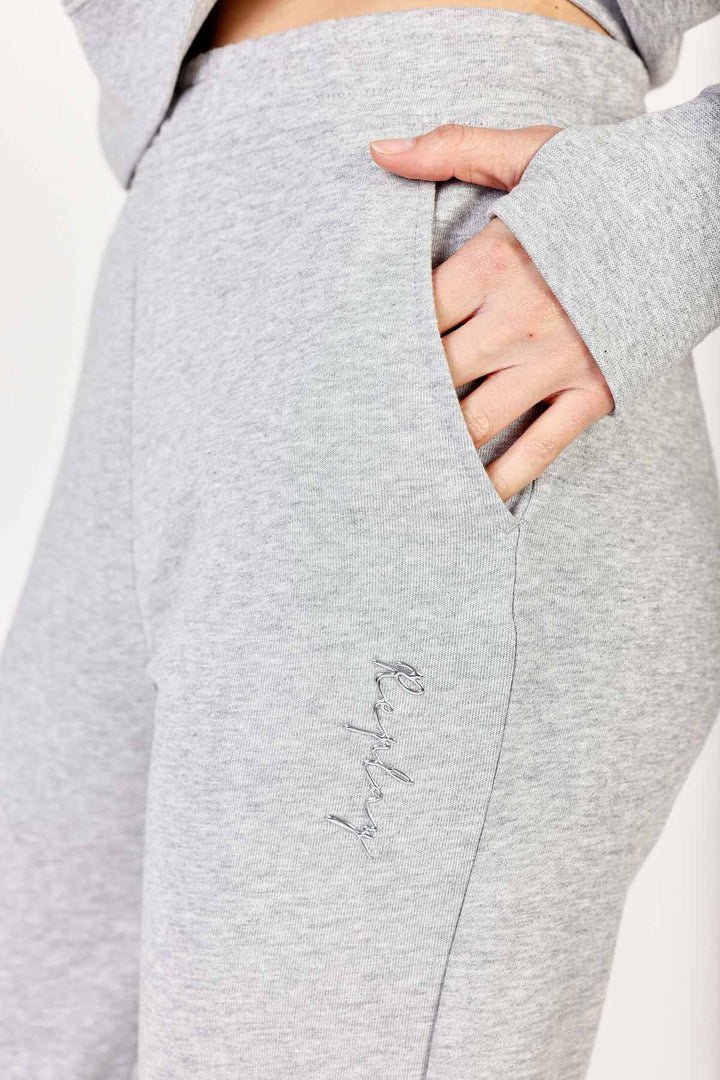 מכנסי טרנינג Signature בצבע אפור