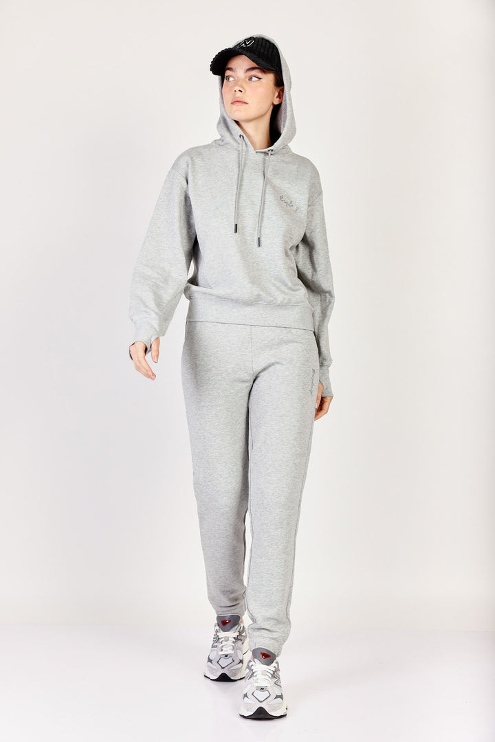 מכנסי טרנינג Signature בצבע אפור