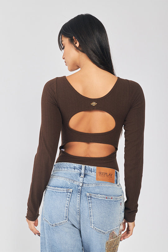 בגד גוף עם פתחים בגב נשים