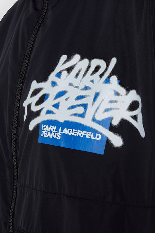 מעיל רוח Graffiti Summer Parka בצבע שחור