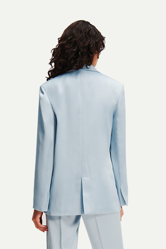 ג'קט בלייזר Satin Tailored בצבע תכלת