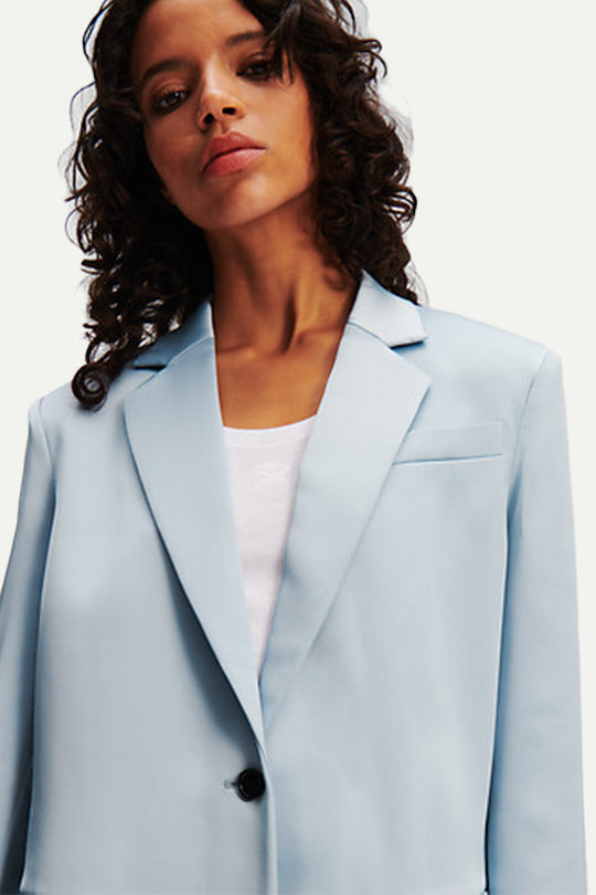 ג'קט בלייזר Satin Tailored בצבע תכלת