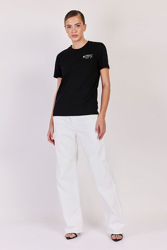 טי שירט כותנה Industria בצבע שחור