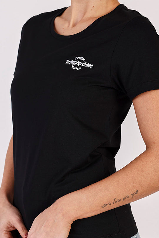 טי שירט קצרה Speed Shop בצבע שחור