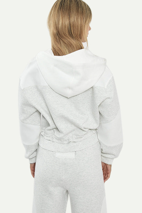 קפוצ'ון רוכסן בצבע אפור בהיר