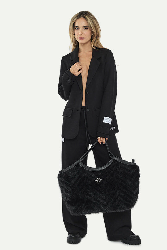 מכנסי טרנינג INTERLOCK LONG PANTS בצבע שחור