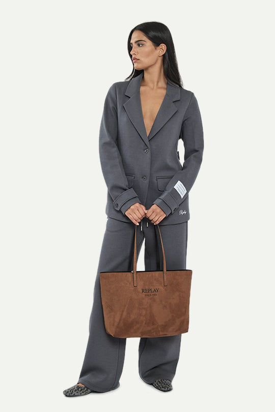 בלייזר W INTERLOCK JKT בצבע אפור