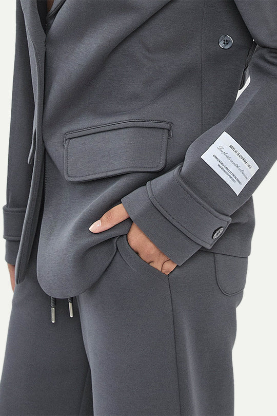 בלייזר W INTERLOCK JKT בצבע אפור