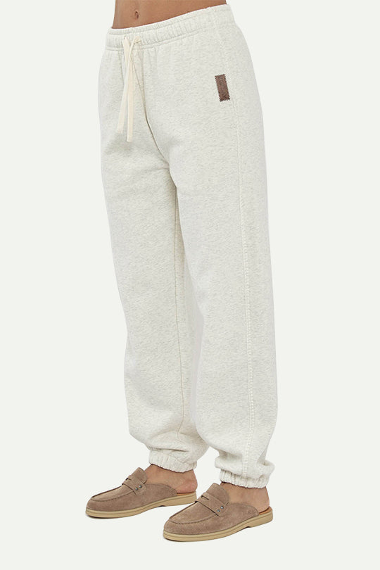 מכנסי טרנינג W CVC LONG PANTS בצבע קרם