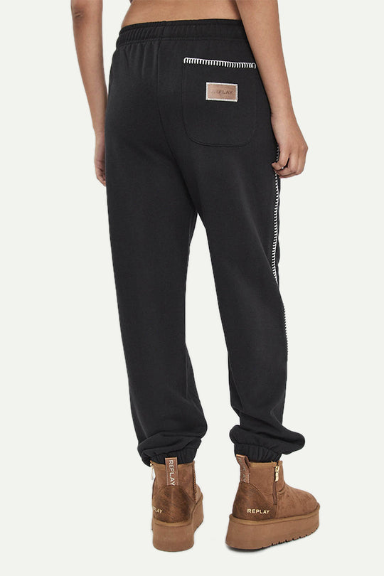 מכנסי טרנינג W CVC בצבע שחור