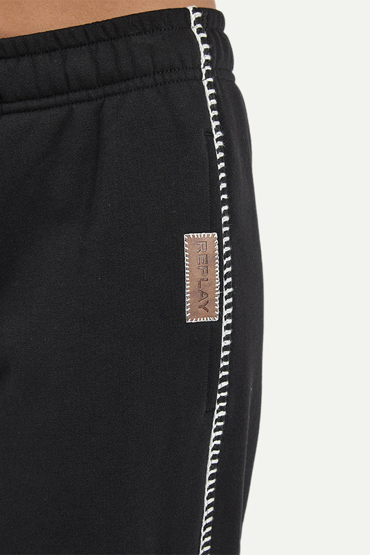 מכנסי טרנינג W CVC בצבע שחור