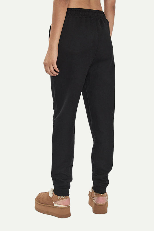 מכנסי טרנינג ארוכים W INTERLOCK בצבע שחור