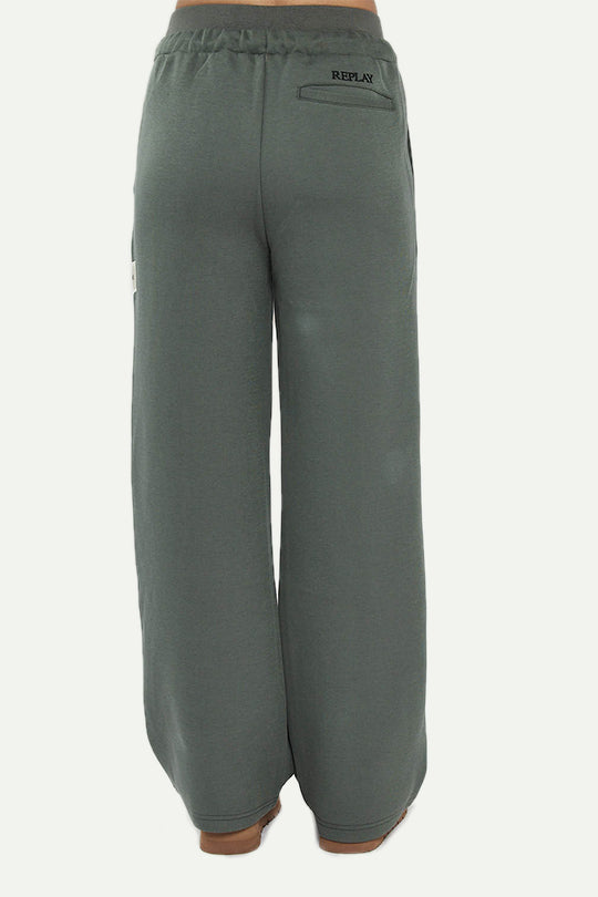 מכנסי טרנינג W INTERLOCK בצבע ירוק