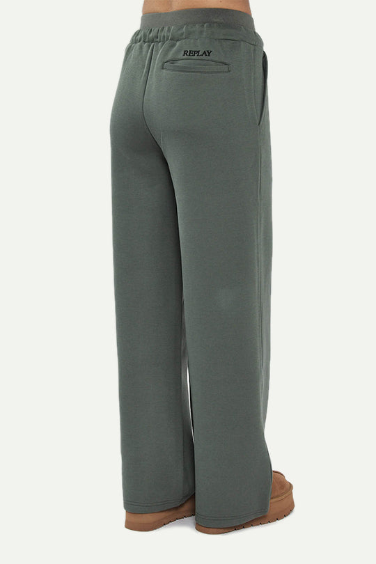 מכנסי טרנינג W INTERLOCK בצבע ירוק