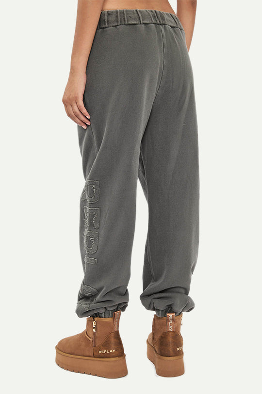 מכנסי טרנינג ארוכים בצבע אפור