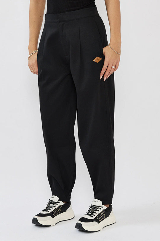 מכנס ארוך לנשים בצבע שחור