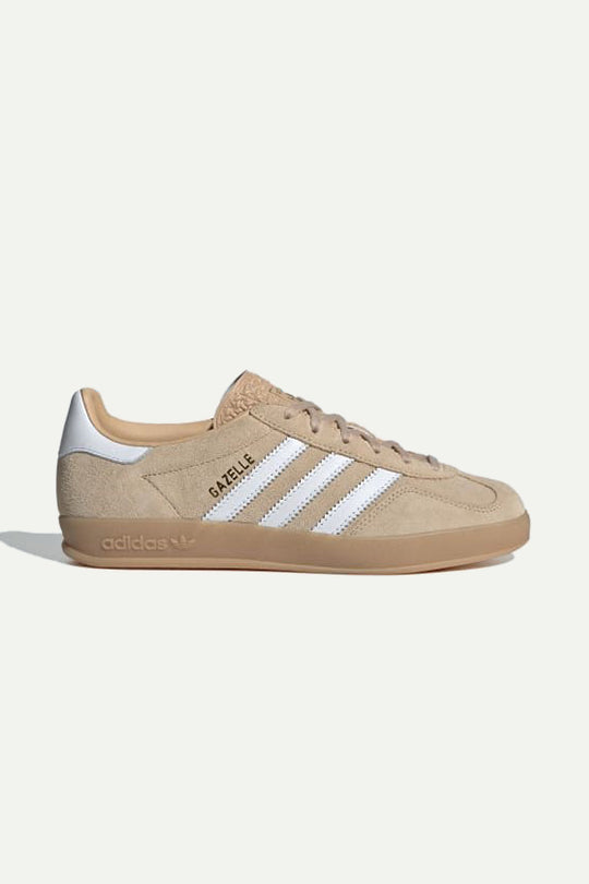 נעלי סניקרס Gazelle Indoor בצבע בז' ולבן