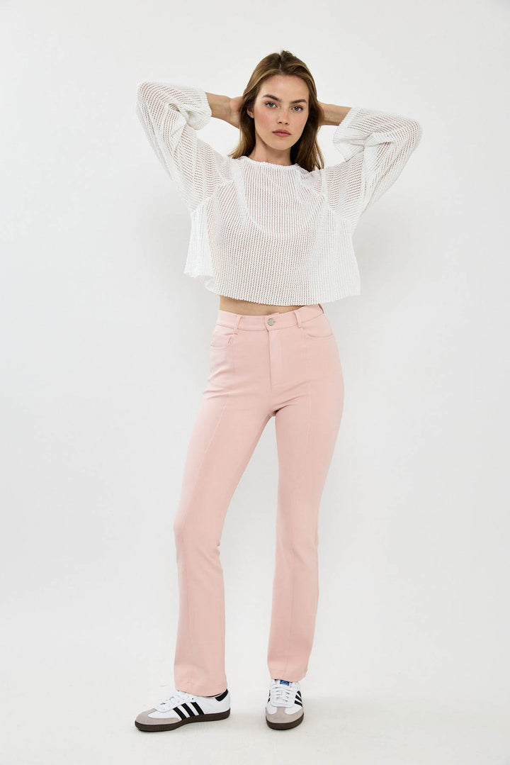 מכנסיים ארוכים Katharine בצבע ורוד