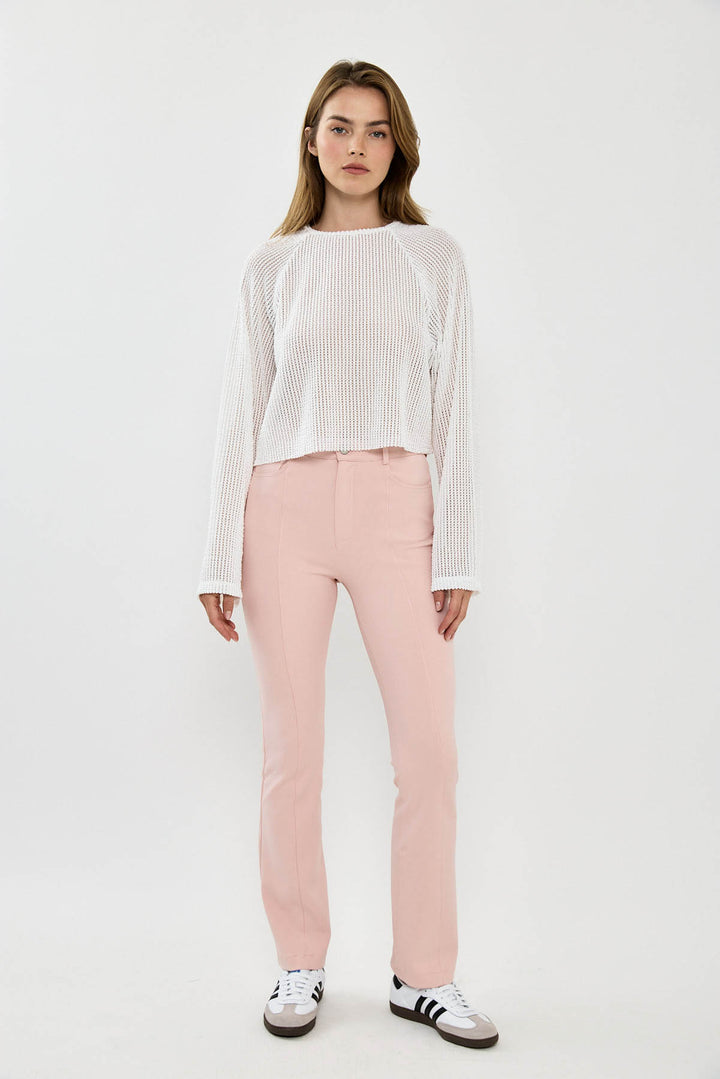 מכנסיים ארוכים Katharine בצבע ורוד