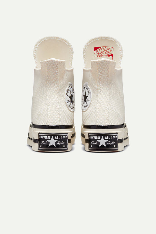 נעלי סניקרס פלטפורמה Chuck 70 Plus High בצבע לבן