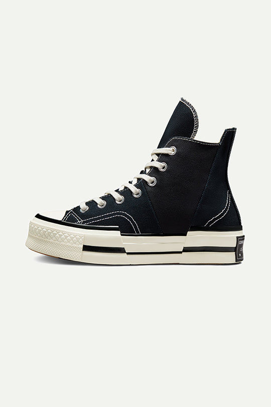 נעלי סניקרס פלטפורמה Chuck 70 Plus High בצבע שחור