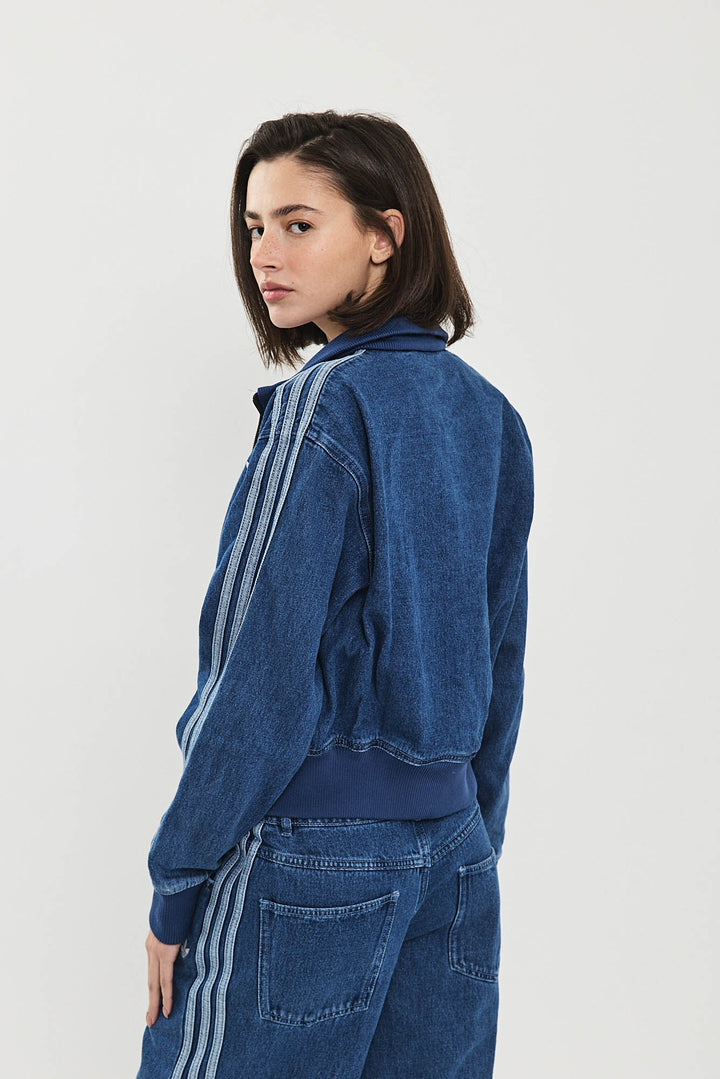 ג'קט דנים קצר INDIGO DENIM בצבע כחול