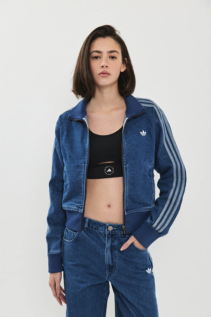 ג'קט דנים קצר INDIGO DENIM בצבע כחול