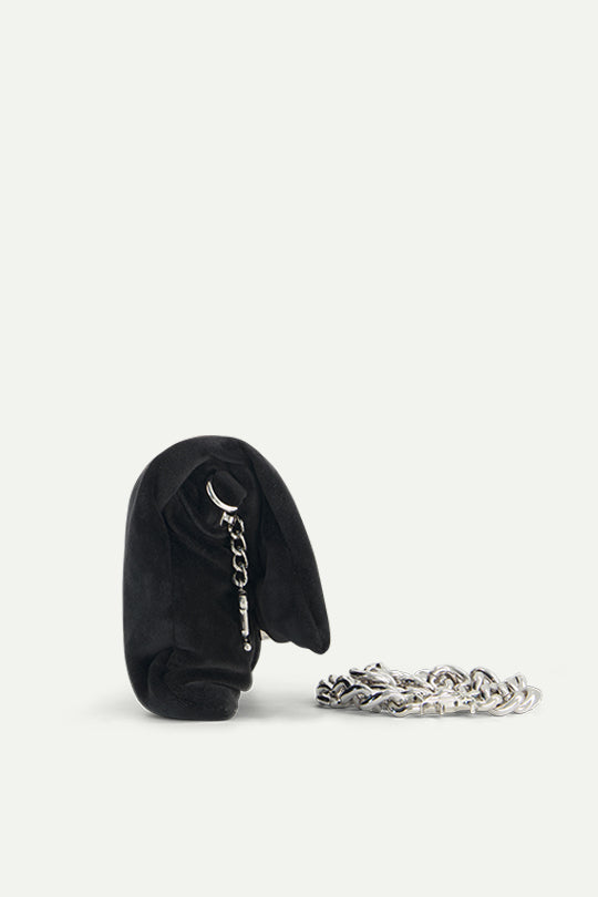 תיק קאץ' עם שרשרת Dahlia בצבע שחור