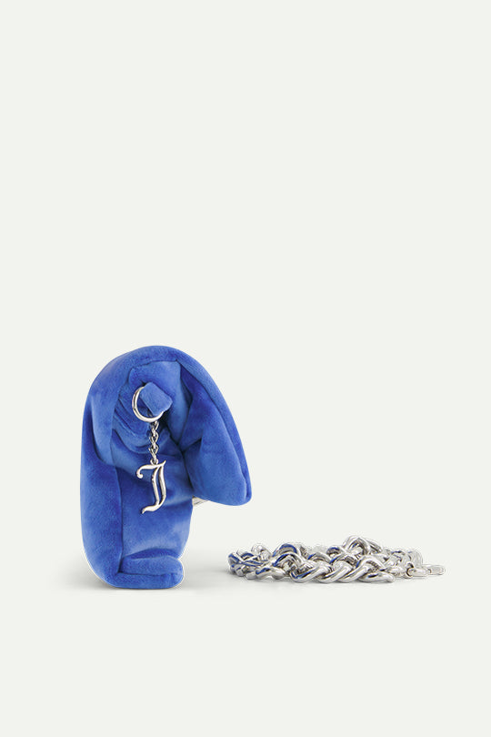 תיק קאץ' עם שרשרת Dahlia בצבע כחול