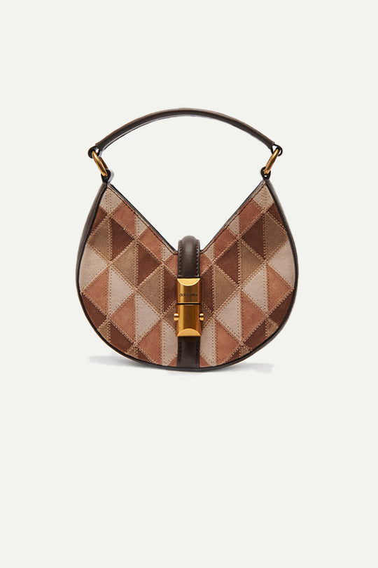 תיק כתף Cami Hickory Patchwork בצבע חום