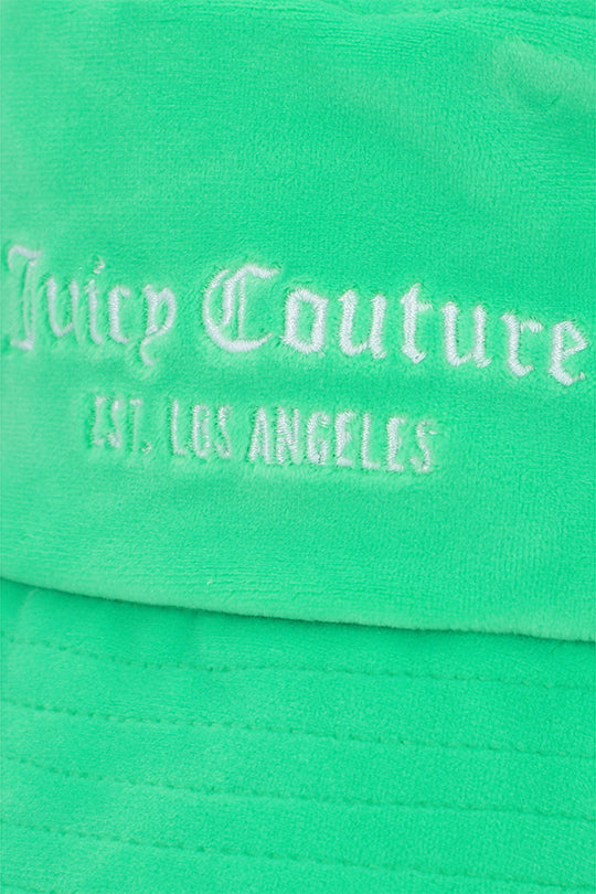 כובע Bucket קטיפה בצבע ירוק